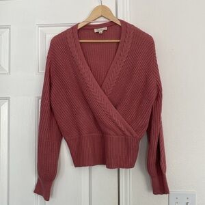 Jessica Simpson NWOT dusty rose criss cross sweater.